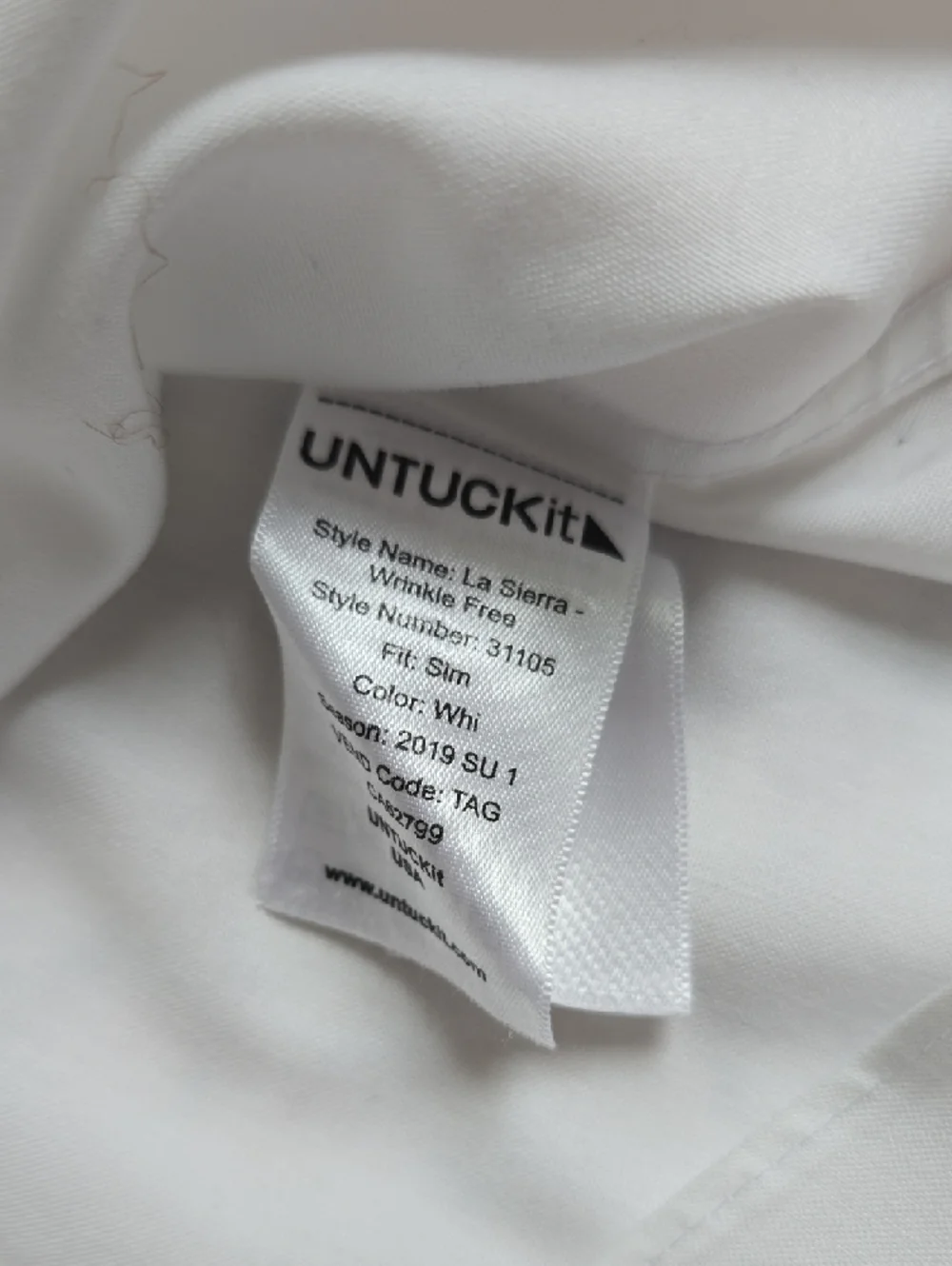 UNTUCKit Men's White Short-Sleeve Button-Down Shirt Slim Fit Medium - Picture 4 of 5